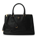 Prada Saffiano Medium Galleria Double Zip Tote Black