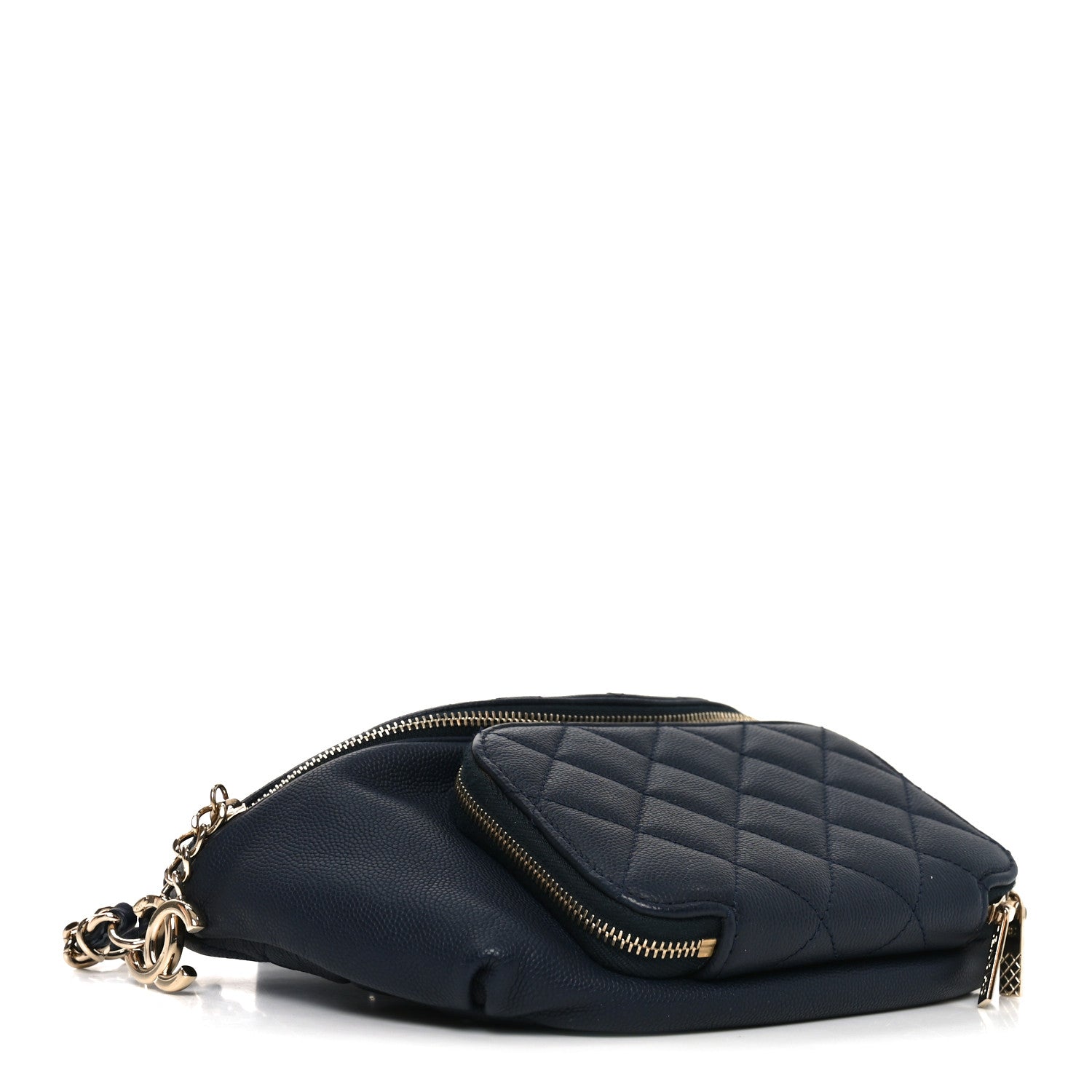 Chanel Caviar Quilted Business Affinity Waist Belt Bag Navy