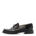 Chanel Shiny Calfskin Logo Loafers 39 Black