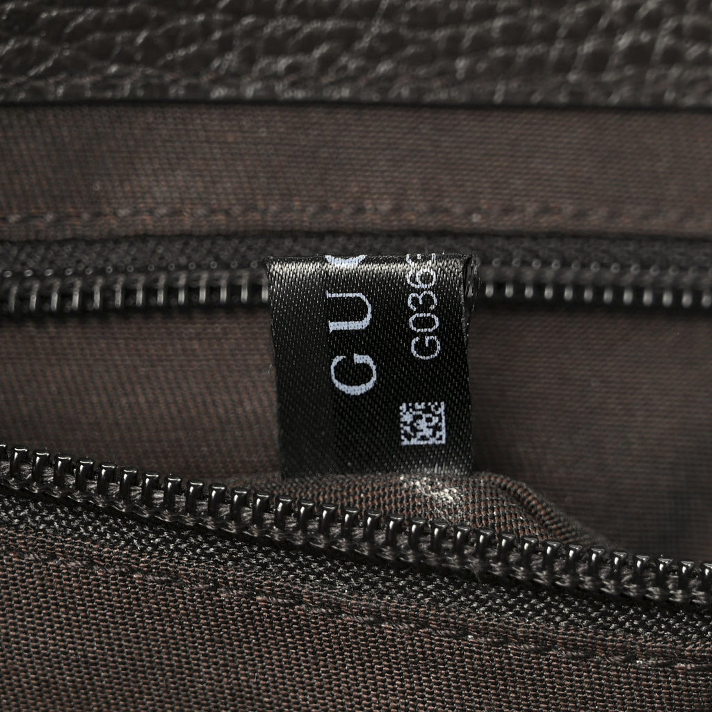 Gucci Monogram Flap Messenger Bag Beige Dark Brown