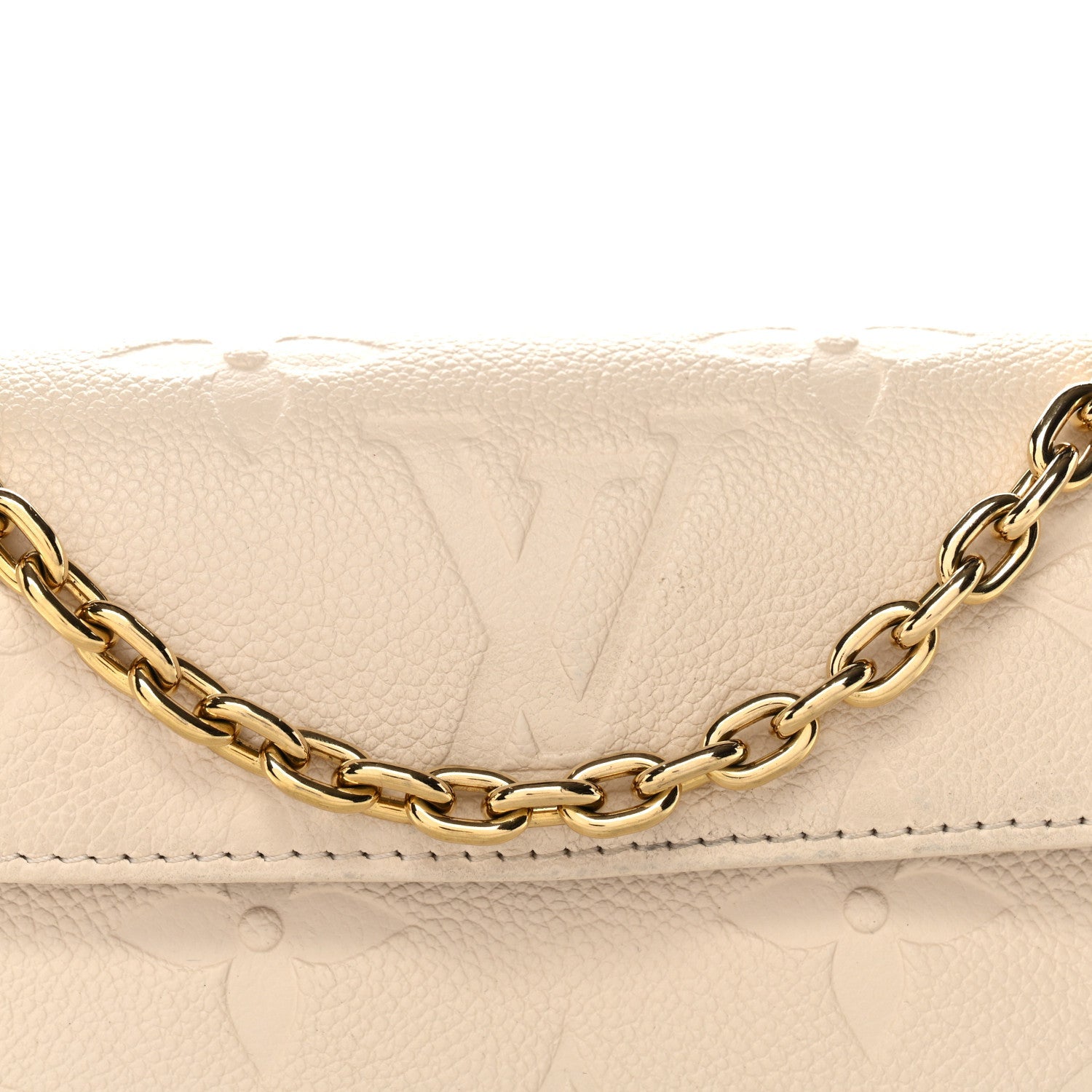 Louis Vuitton Empreinte Monogram Giant Ivy Wallet On Chain Cream