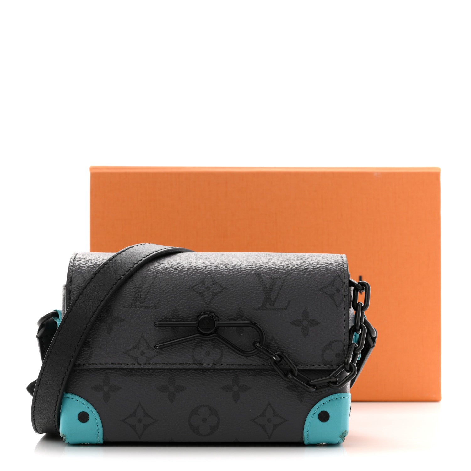 Louis Vuitton Reverse Monogram Eclipse Steamer Wearable Wallet Turquoise