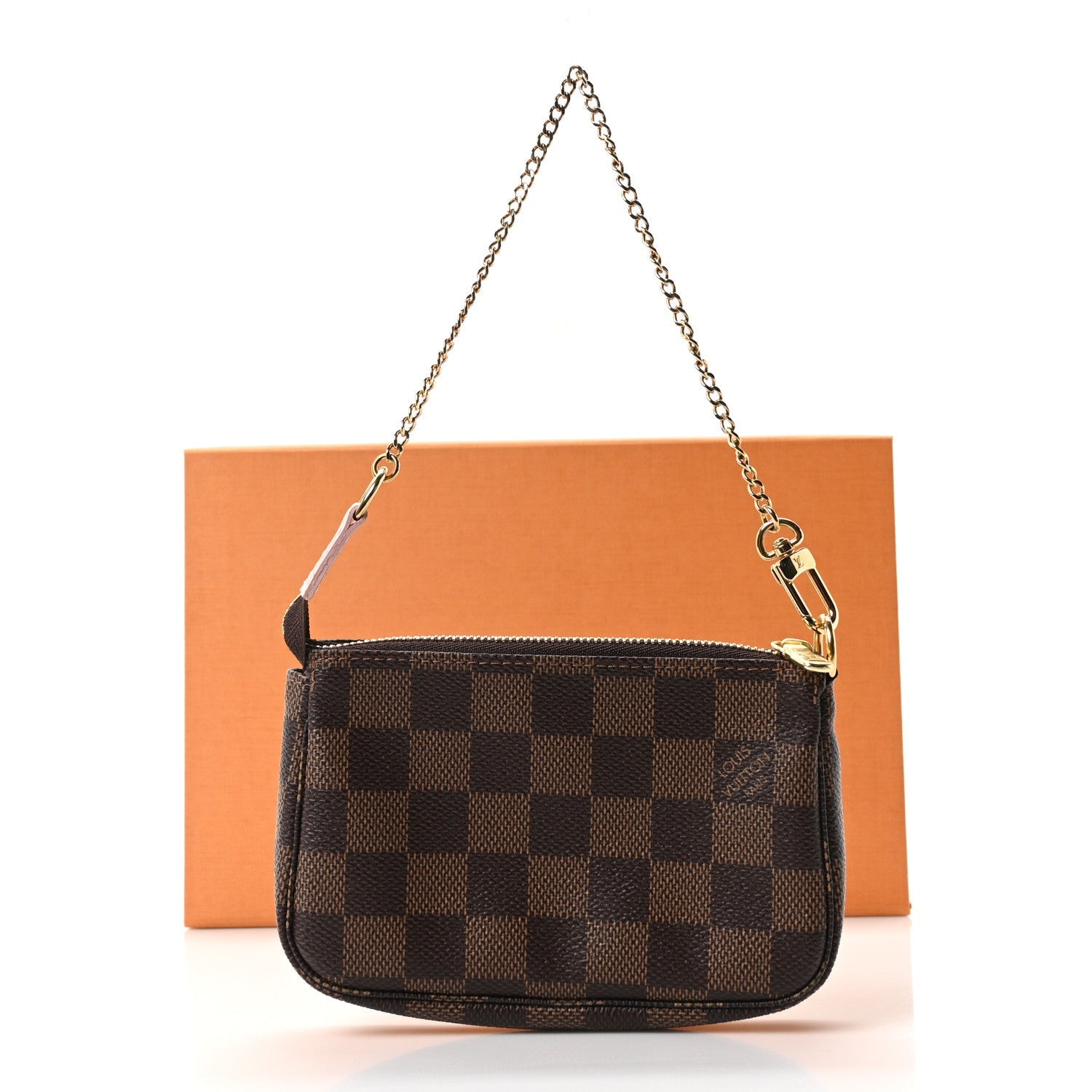 Louis Vuitton Damier Ebene 2020 Christmas Animation Big Wheel Mini Pochette Accessories Rose Ballerine