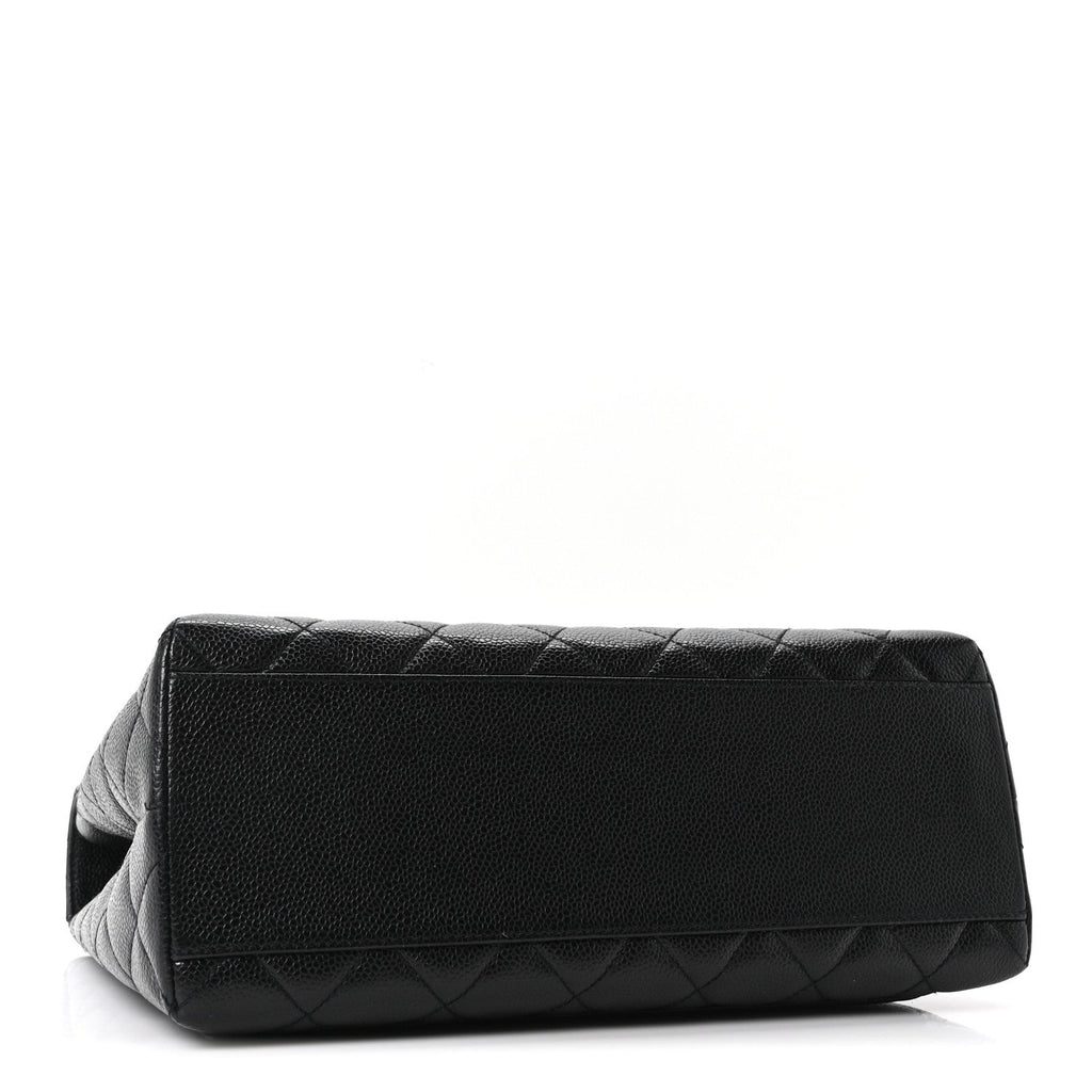 Chanel Caviar Quilted Jumbo Kelly Flap Black
