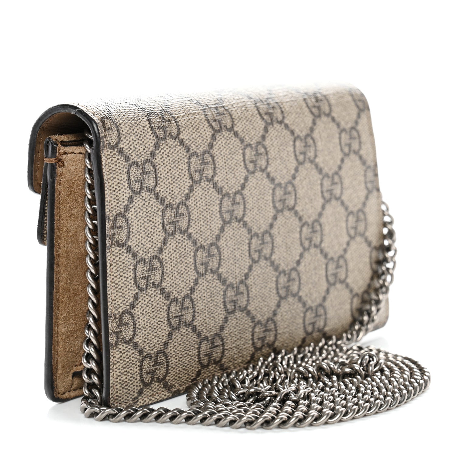 Gucci GG Supreme Monogram Super Mini Dionysus Shoulder Bag Taupe