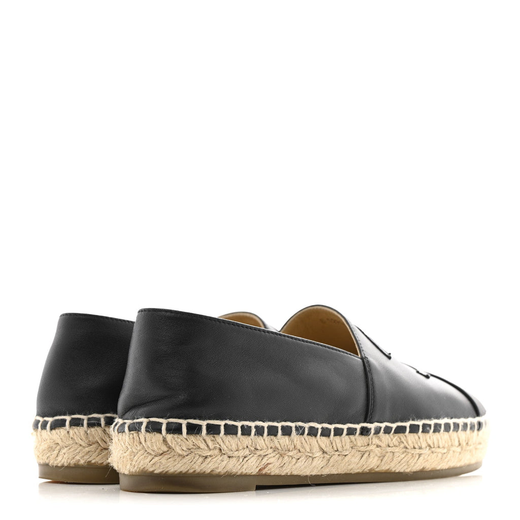 Lambskin CC Espadrilles 36 Black