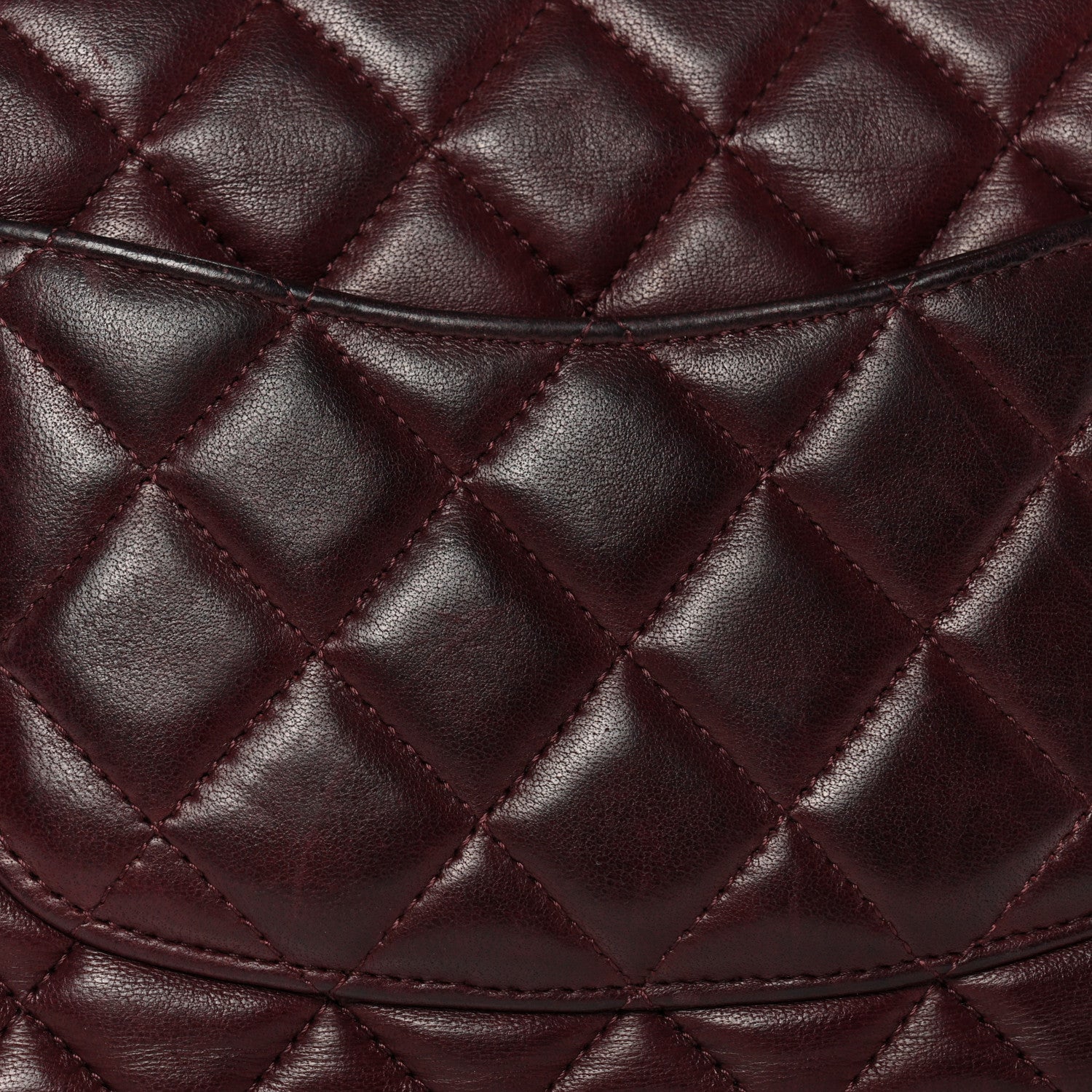Chanel Lambskin Quilted Mini Rectangular Flap Burgundy