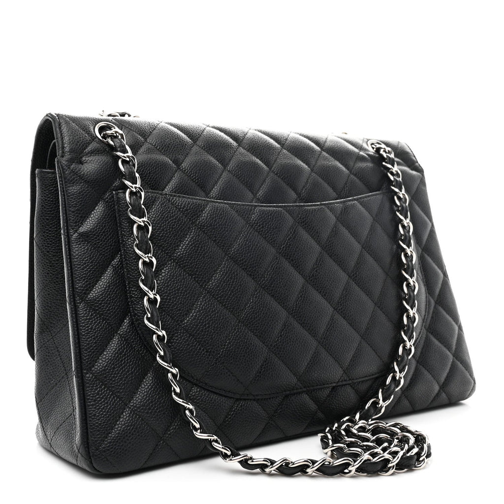Chanel Caviar Quilted Maxi Double Flap Black