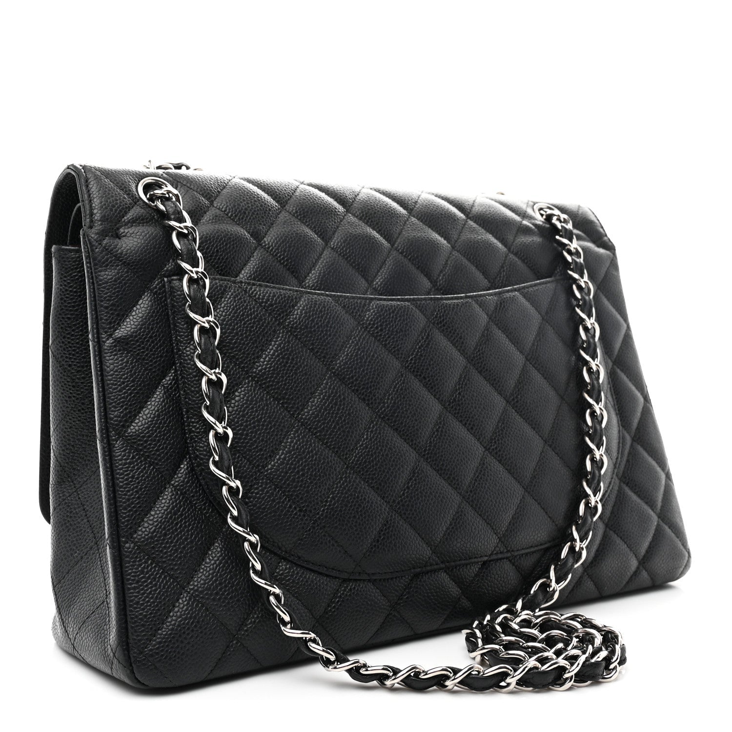 Chanel Caviar Quilted Maxi Double Flap Black