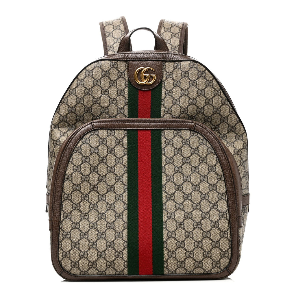 Gucci GG Supreme Monogram Medium Ophidia Day Backpack Brown