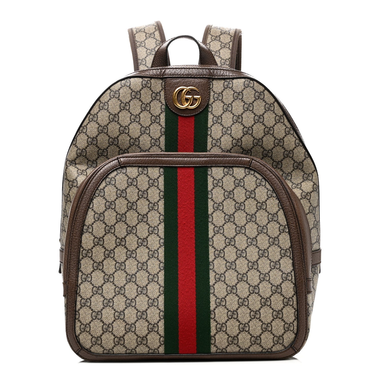 Gucci GG Supreme Monogram Medium Ophidia Day Backpack Brown