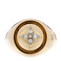 Louis Vuitton 18K Yellow Gold Diamond B Blossom Signet Ring 55 7.25