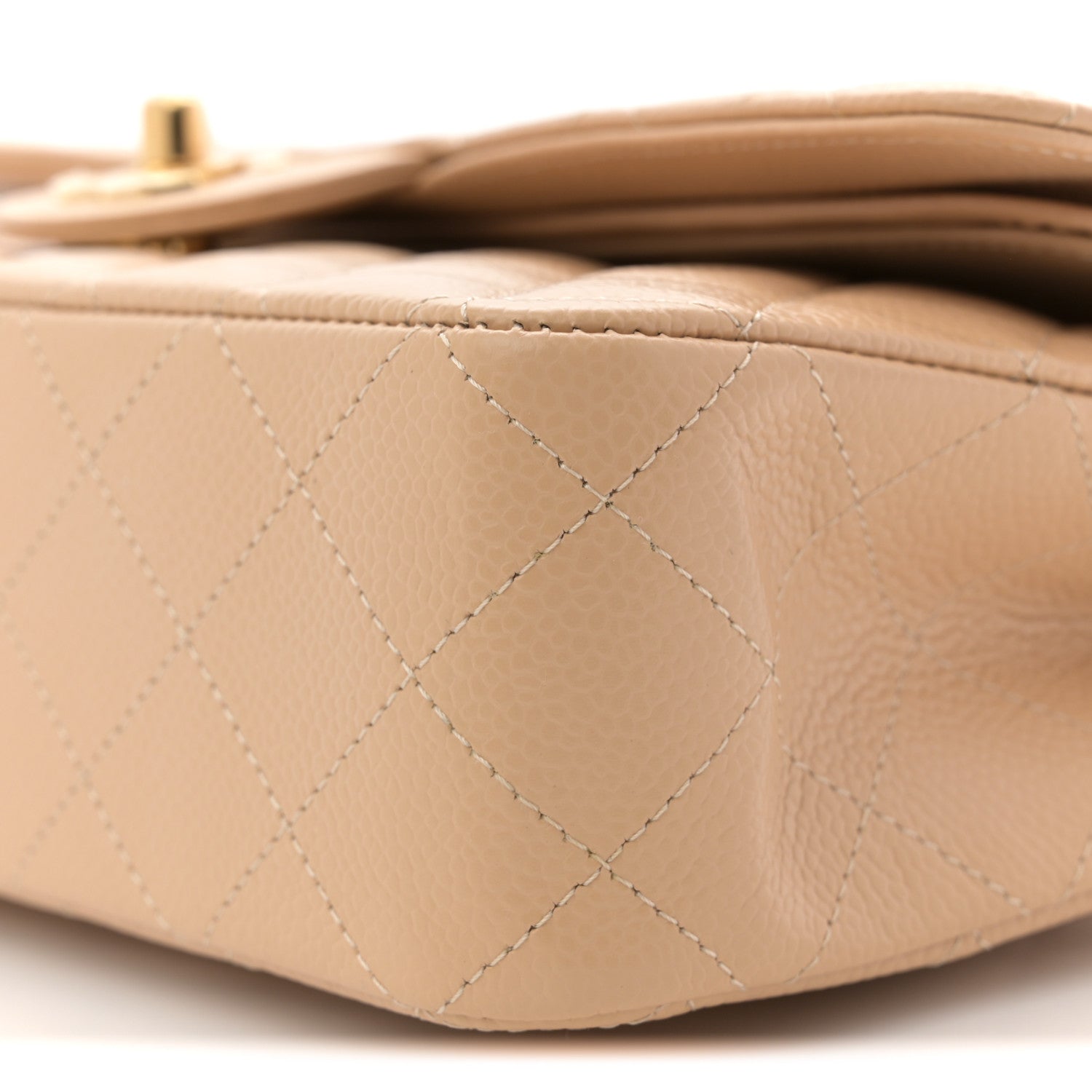 Chanel Caviar Quilted Medium Double Flap Beige