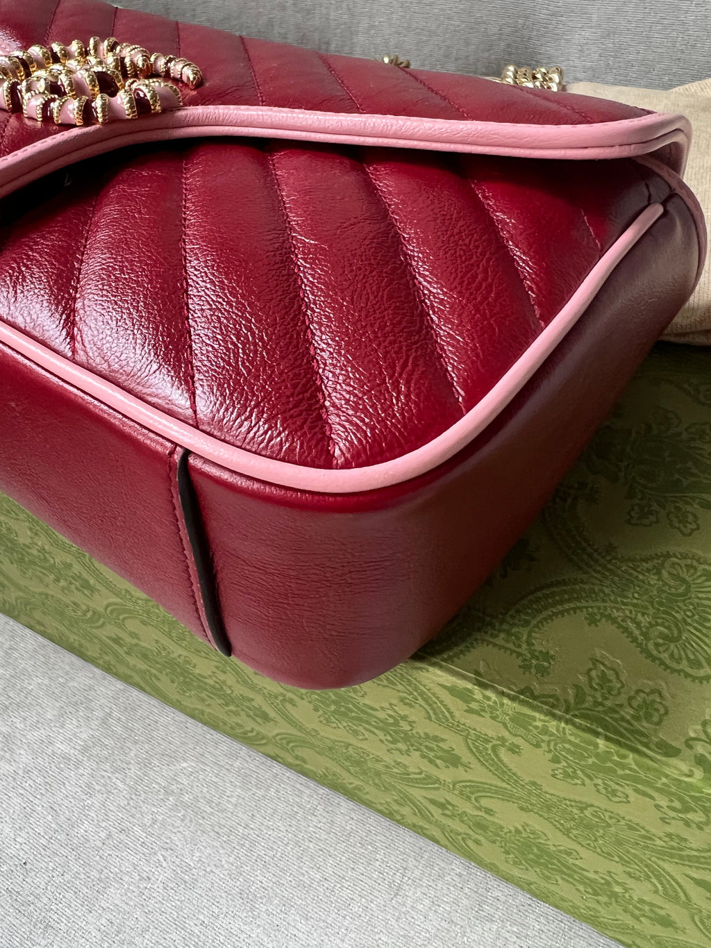 Gucci GG Torchon Pink Marmont Small Shoulder Bag