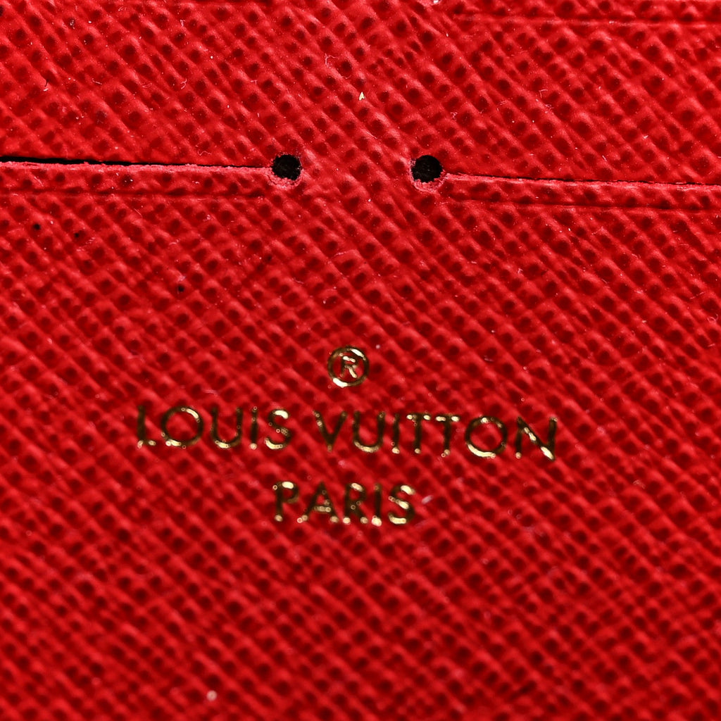 Louis Vuitton Damier Ebene Clemence Wallet Cherry