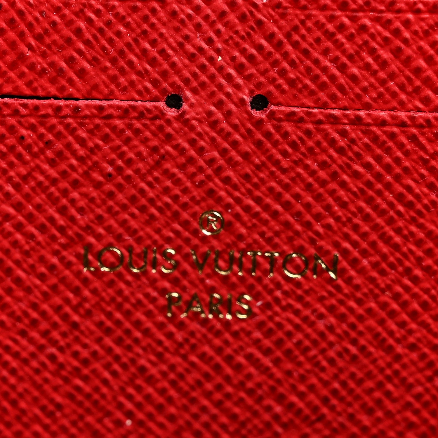 Louis Vuitton Damier Ebene Clemence Wallet Cherry