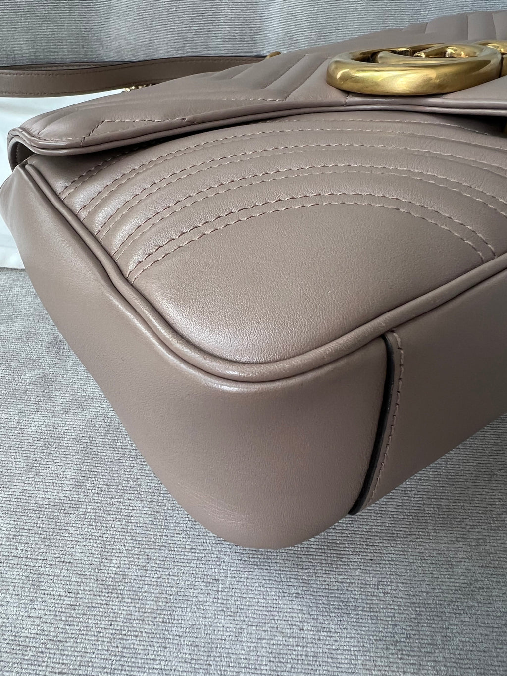 Gucci GG Dusty Pink Marmont Medium Shoulder Bag