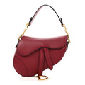 Christian Dior Grained Calfskin Mini Saddle Bag Red