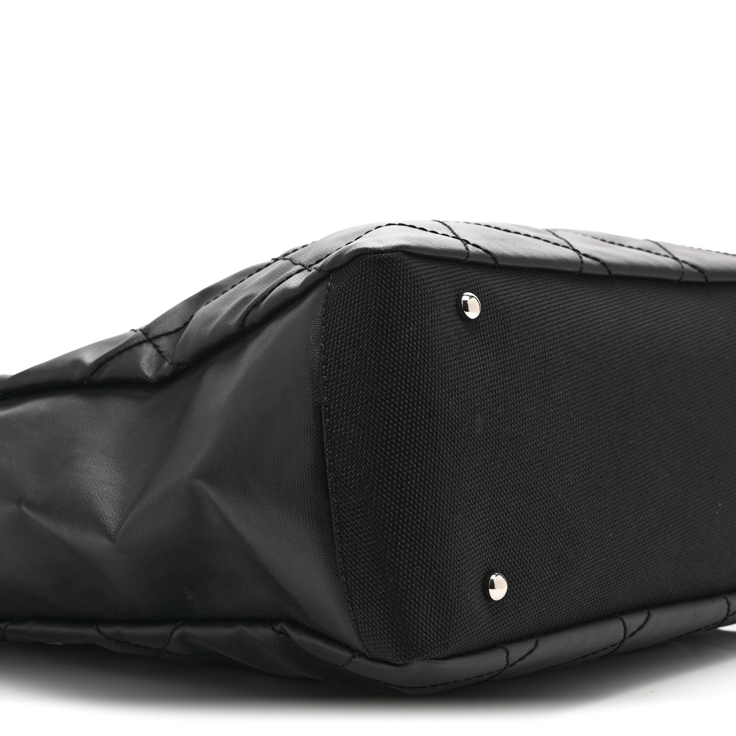Chanel Coated Canvas Quilted Large Paris Biarritz Tote Black