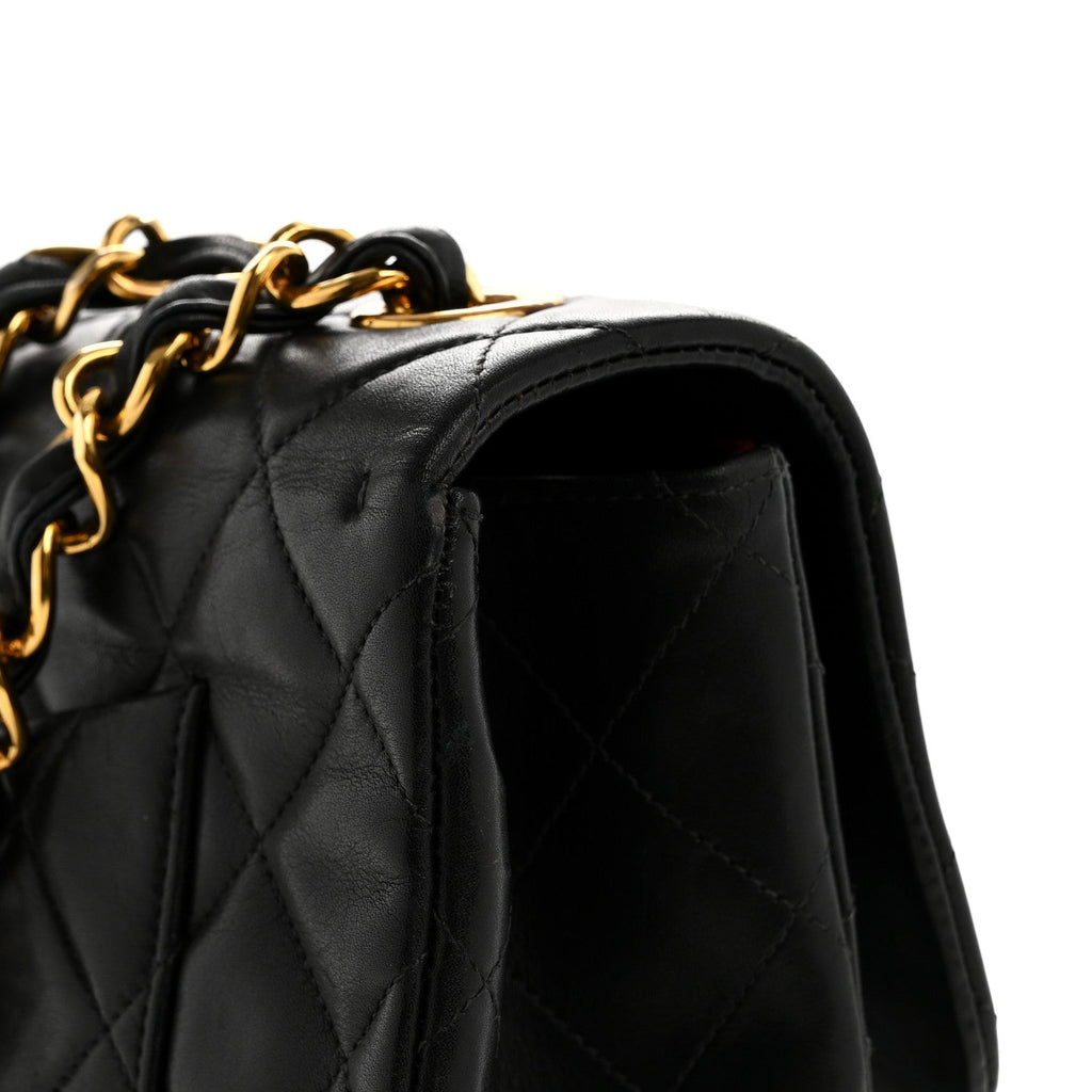 Chanel Lambskin Quilted XL Jumbo Single Flap Black