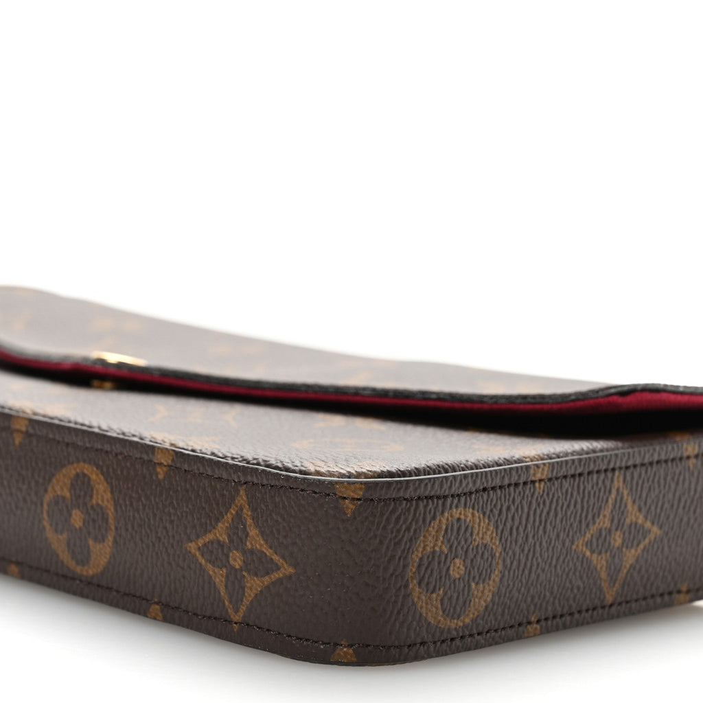 Louis Vuitton Monogram Pochette Felicie Chain Wallet Fuchsia
