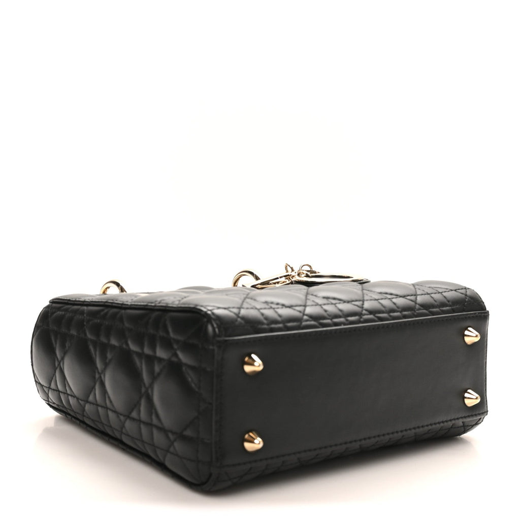 Christian Dior Lambskin Cannage Small My ABCDior Lady Dior Black