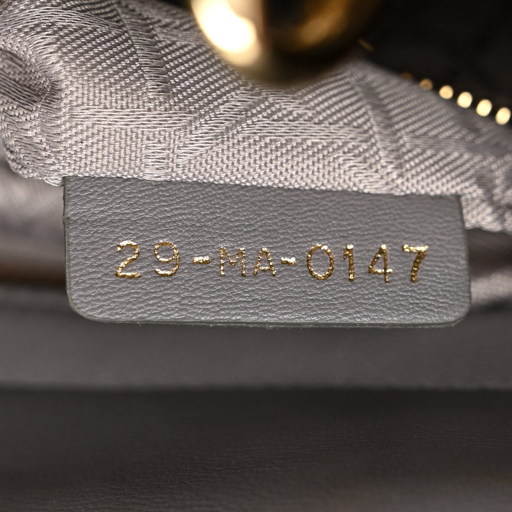 Christian Dior Lambskin Cannage Small Lucky Badges My Lady Dior Grey