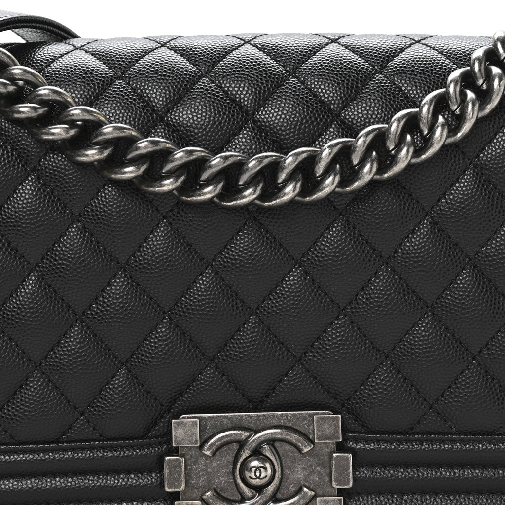 Chanel Caviar Quilted Medium Boy Flap Black