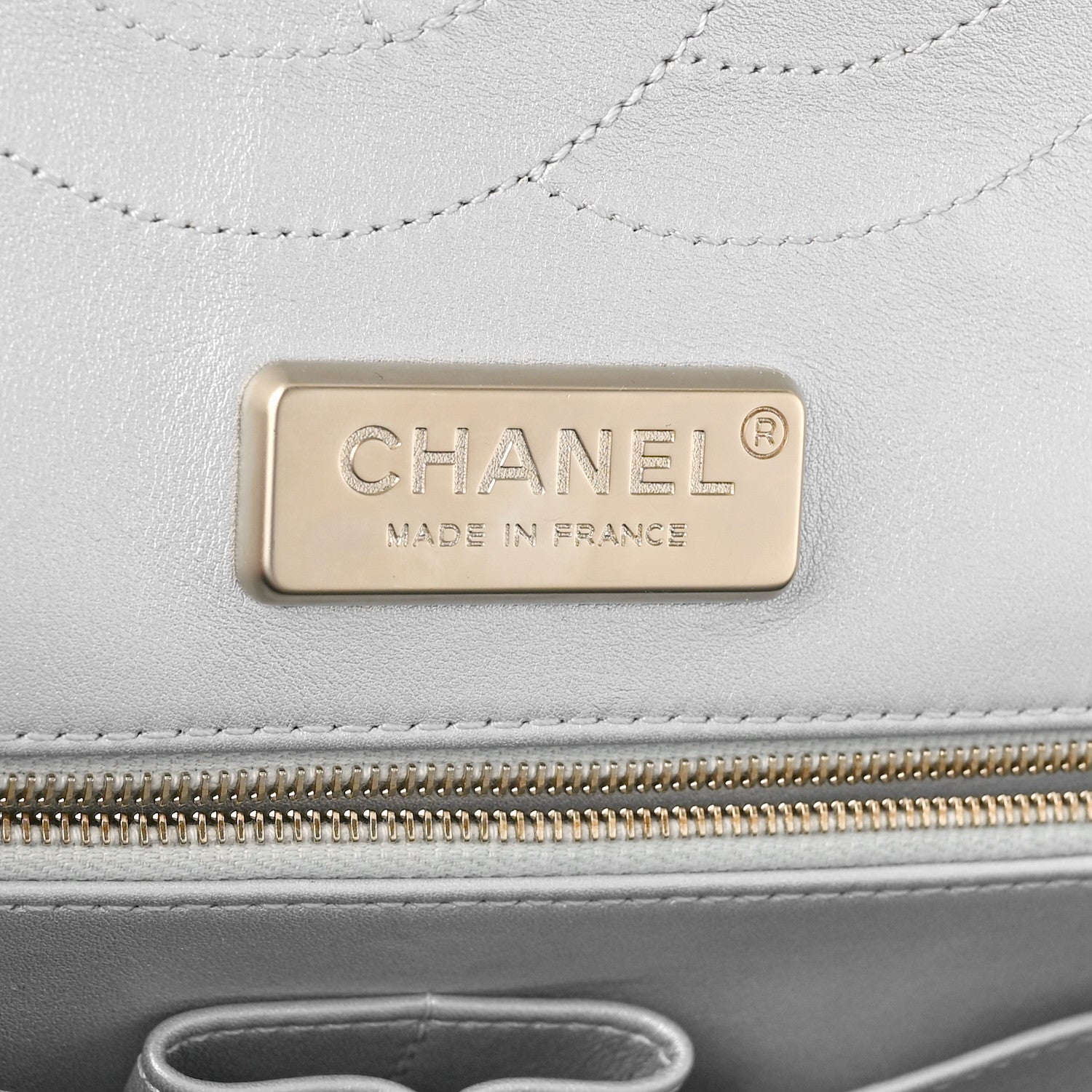 Chanel Iridescent Alligator Jumbo Double Flap Light Grey