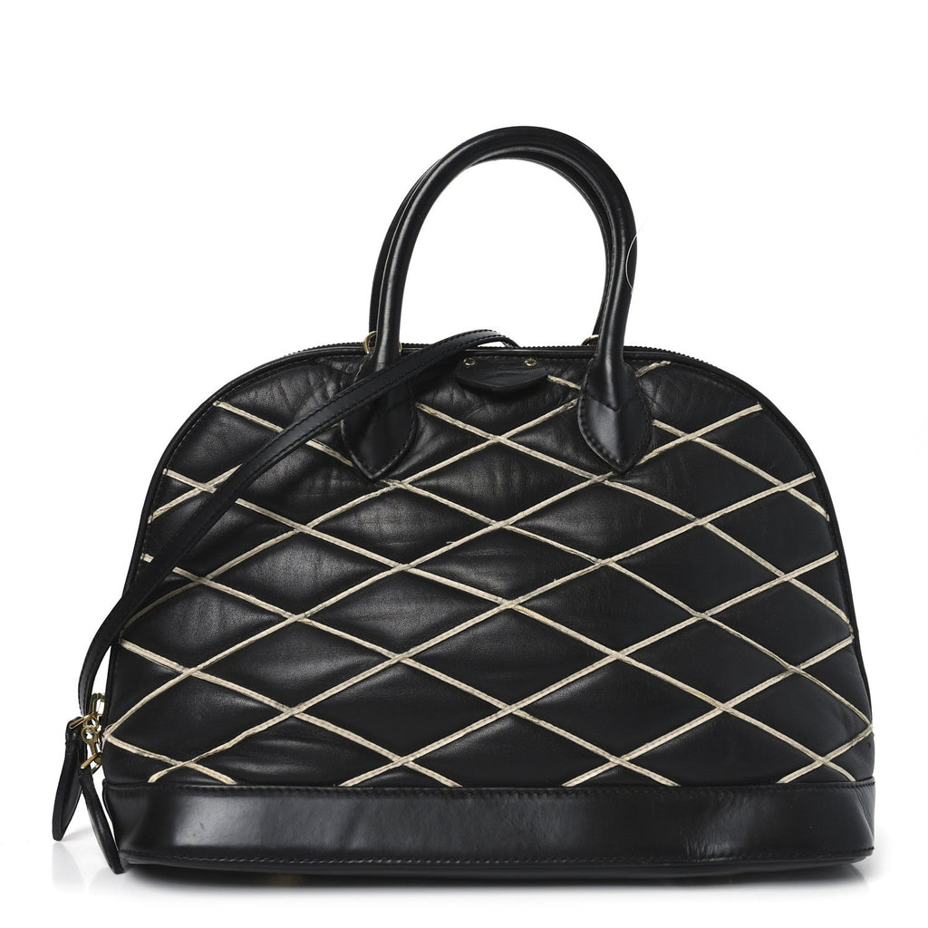 Louis Vuitton Lambskin Malletage Alma PM Black