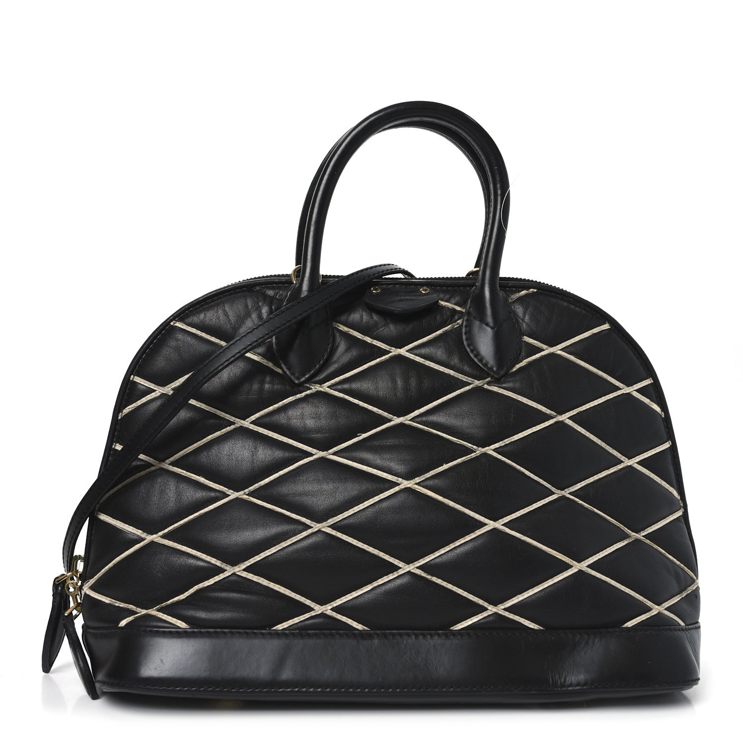 Louis Vuitton Lambskin Malletage Alma PM Black