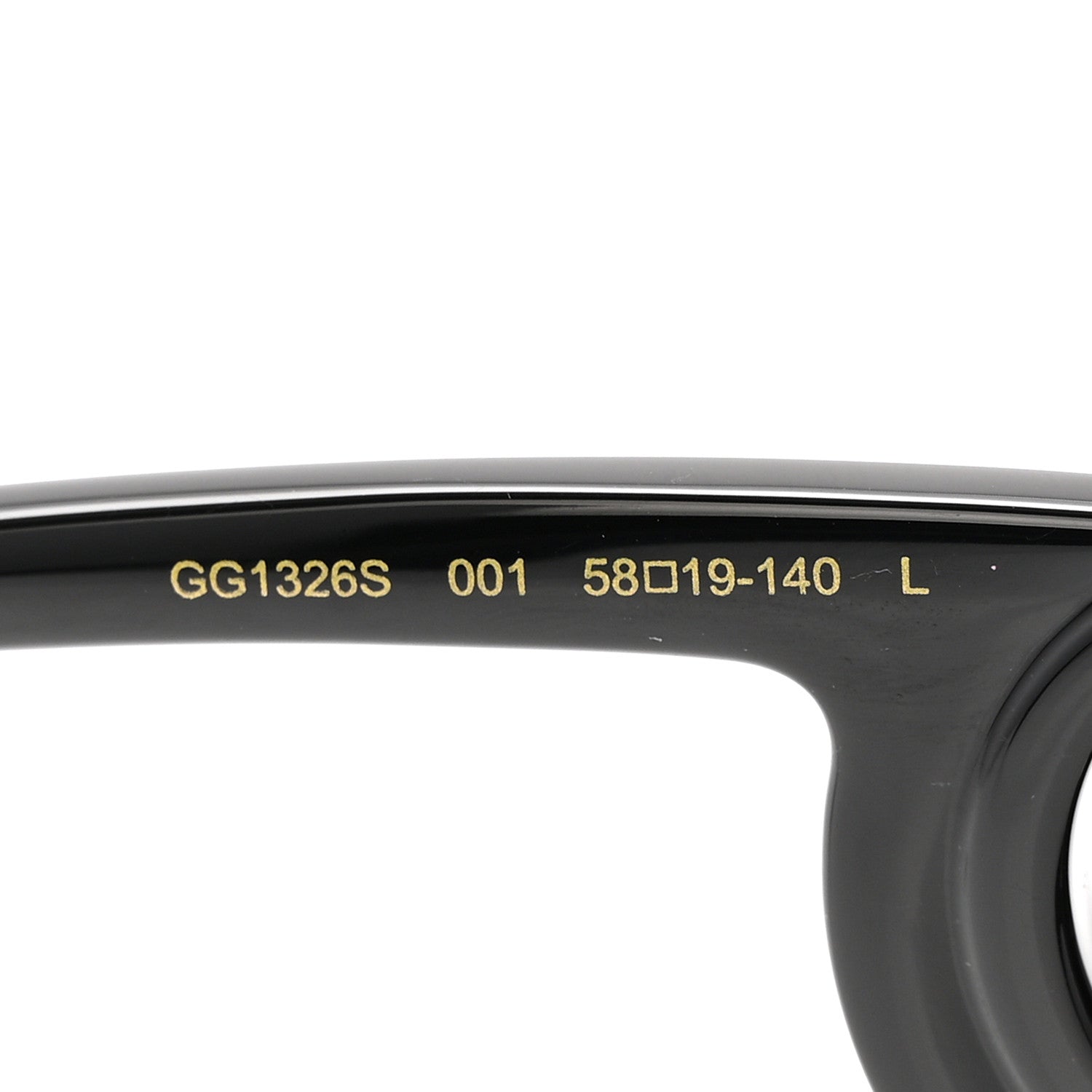 Gucci Acetate Rectangle Frame Sunglasses GG1326S Black
