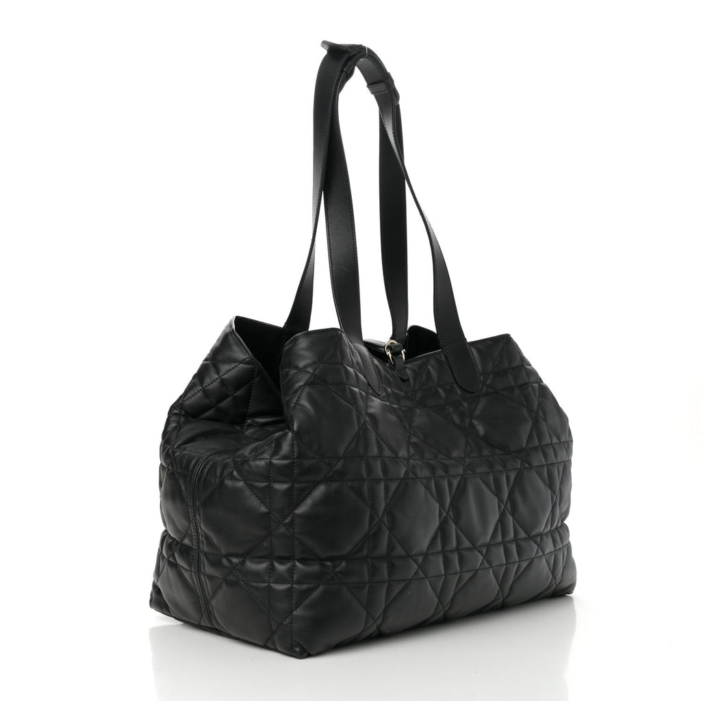 Christian Dior Calfskin Macrocannage Large Toujours Black