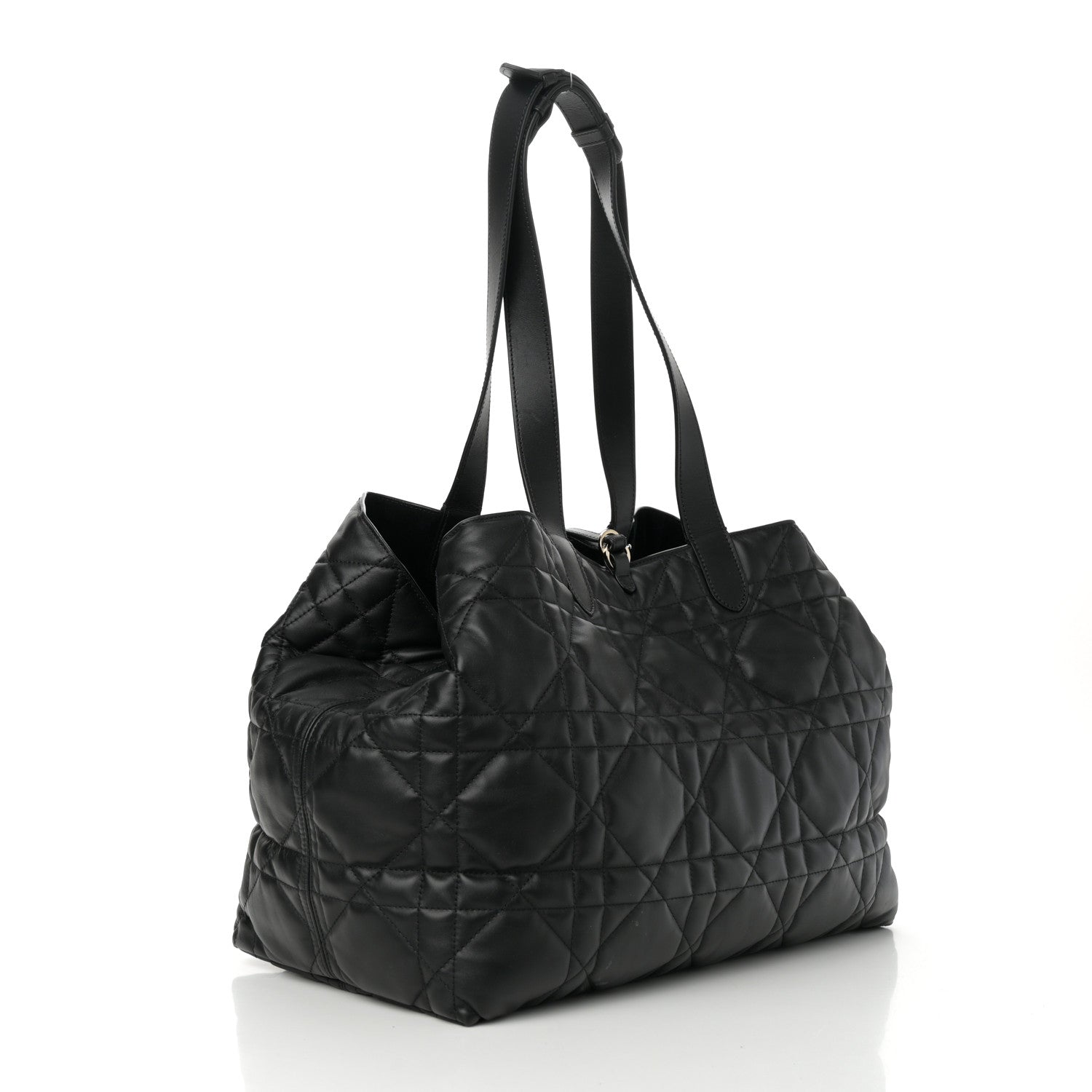 Christian Dior Calfskin Macrocannage Large Toujours Black