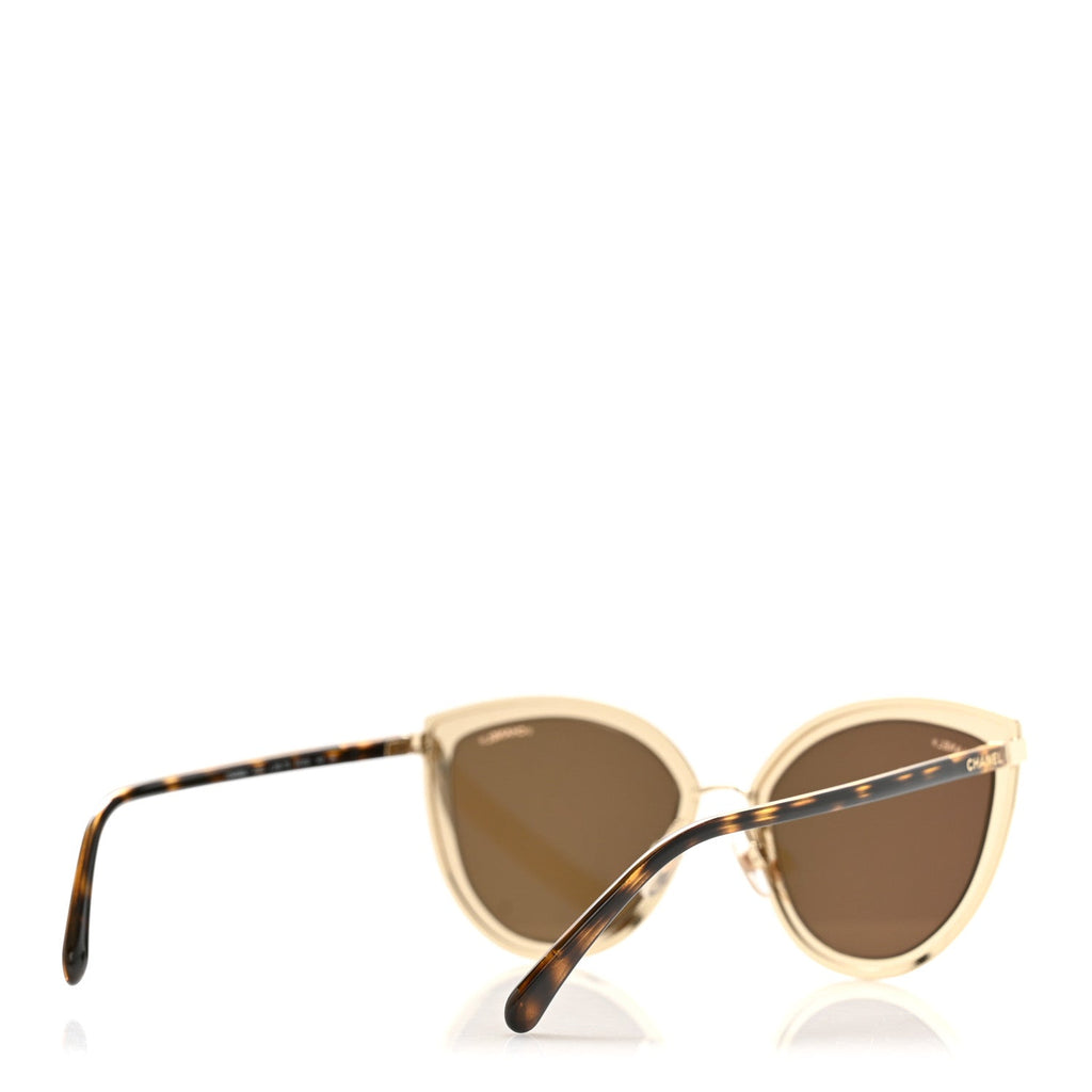Metal Cat Eye Sunglasses 4222 Gold