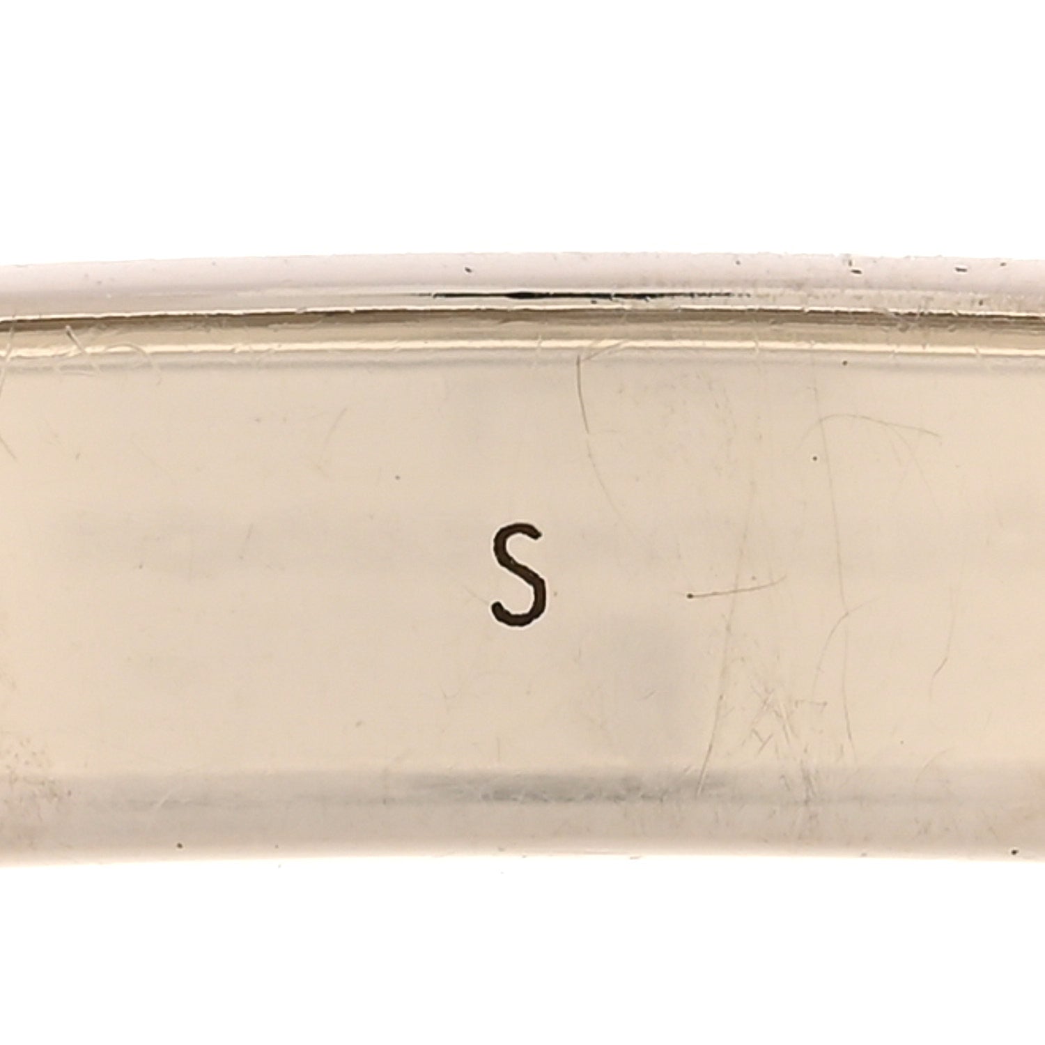 Louis Vuitton Brass Palladium Plated Nanogram Cuff S Silver
