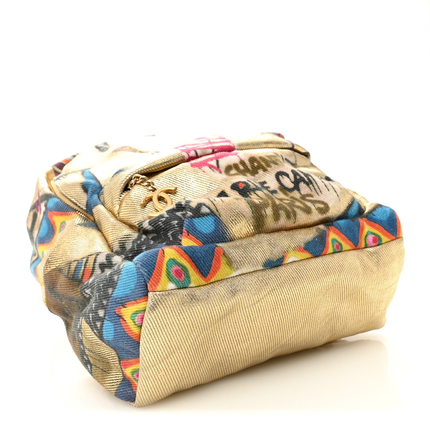 Chanel Graffiti Printed Canvas Street Spirit Backpack Multicolor
