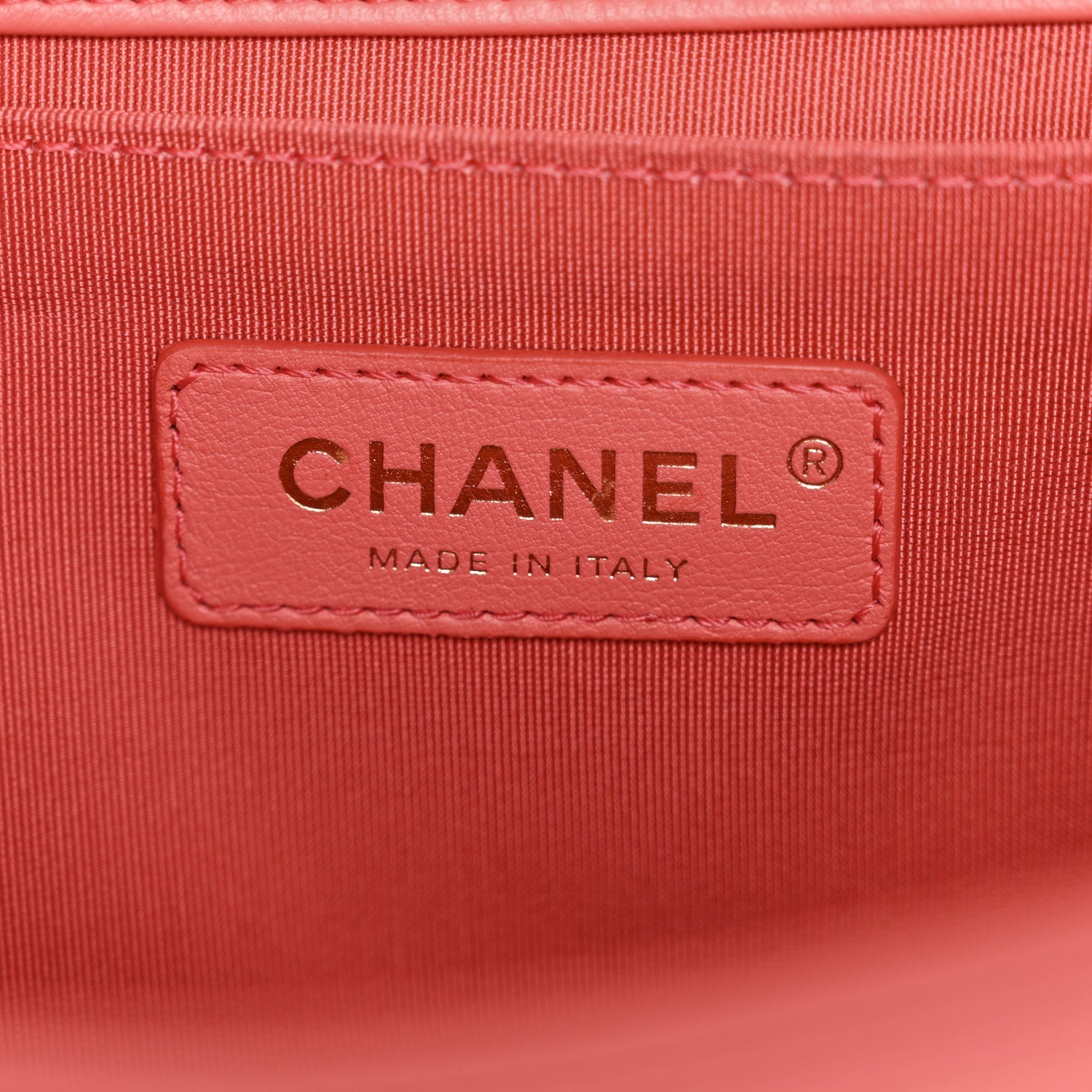 Chanel Calfskin Quilted Medium Boy Flap Coral
