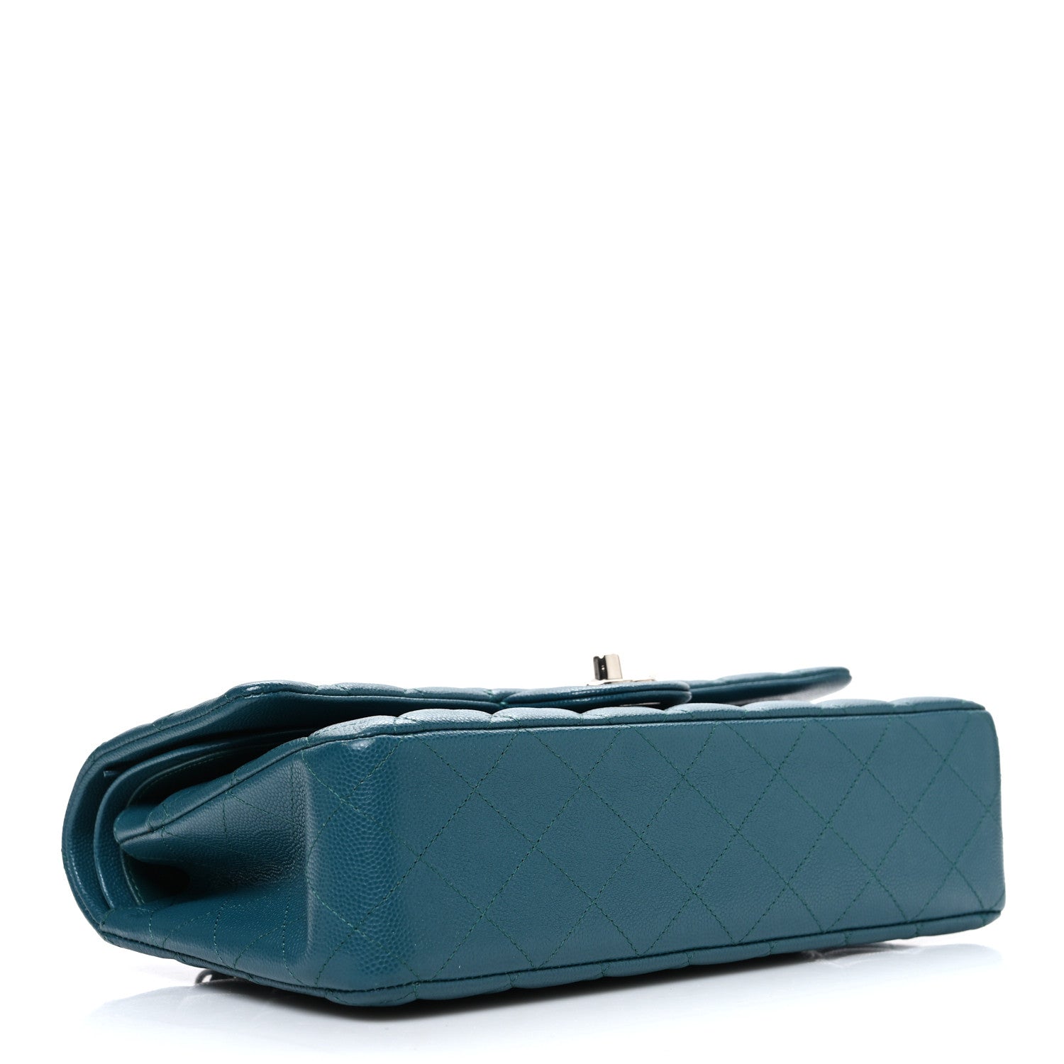 Chanel Caviar Quilted Medium Double Flap Dark Turquoise