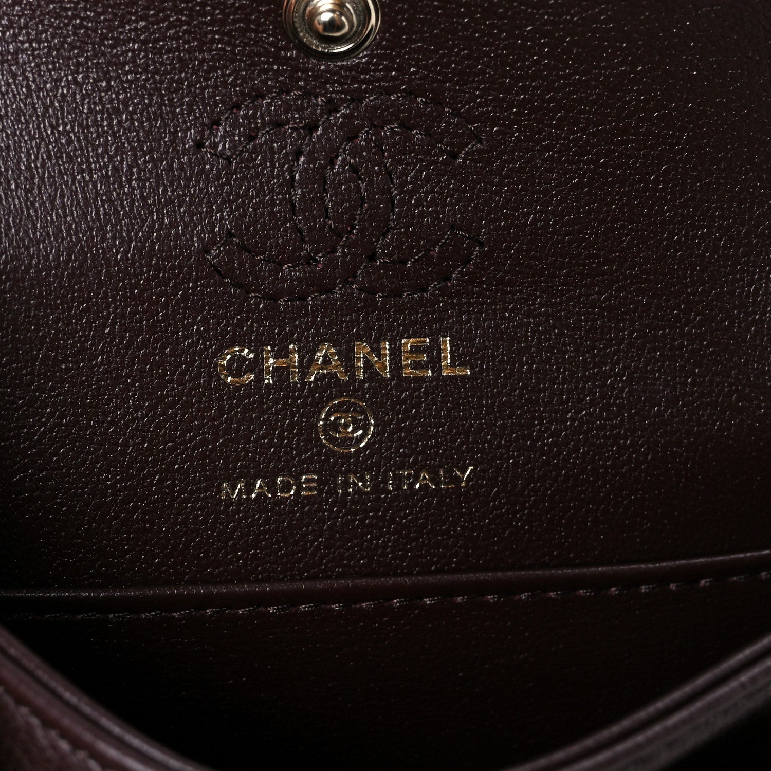 Chanel Lambskin Quilted Mini Flap Bag Charm With Hook Dark Brown