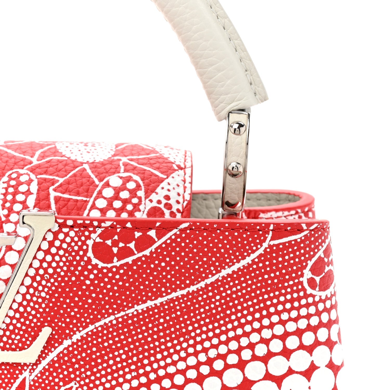 Louis Vuitton LV X YK Taurillon Psychedelic Flower Capucines BB Rouge