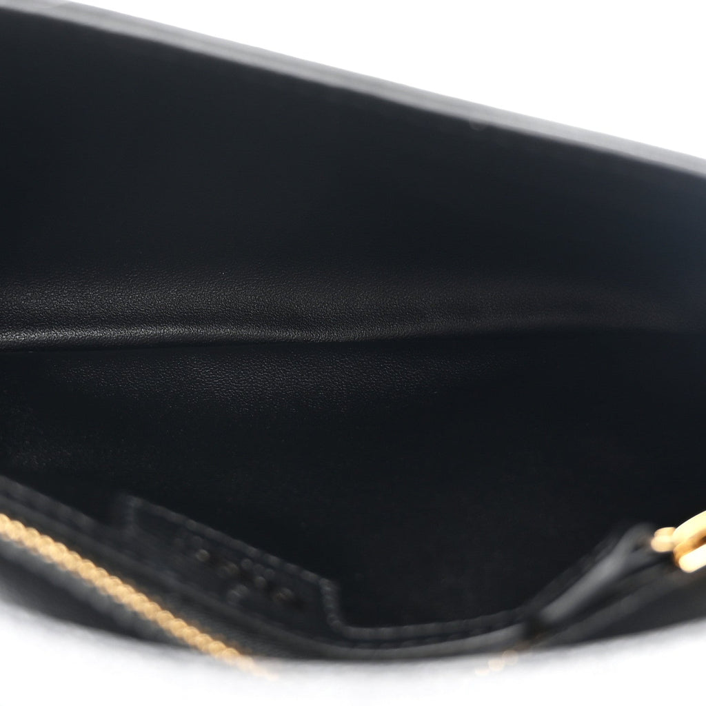 Gucci Roxy Calfskin Blondie Chain Shoulder Flap Bag Black
