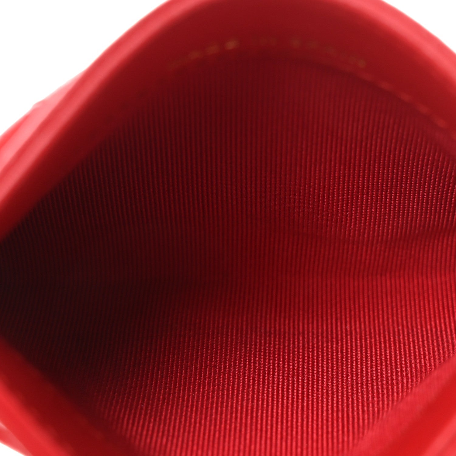 Caviar Quilted Card Holder Red