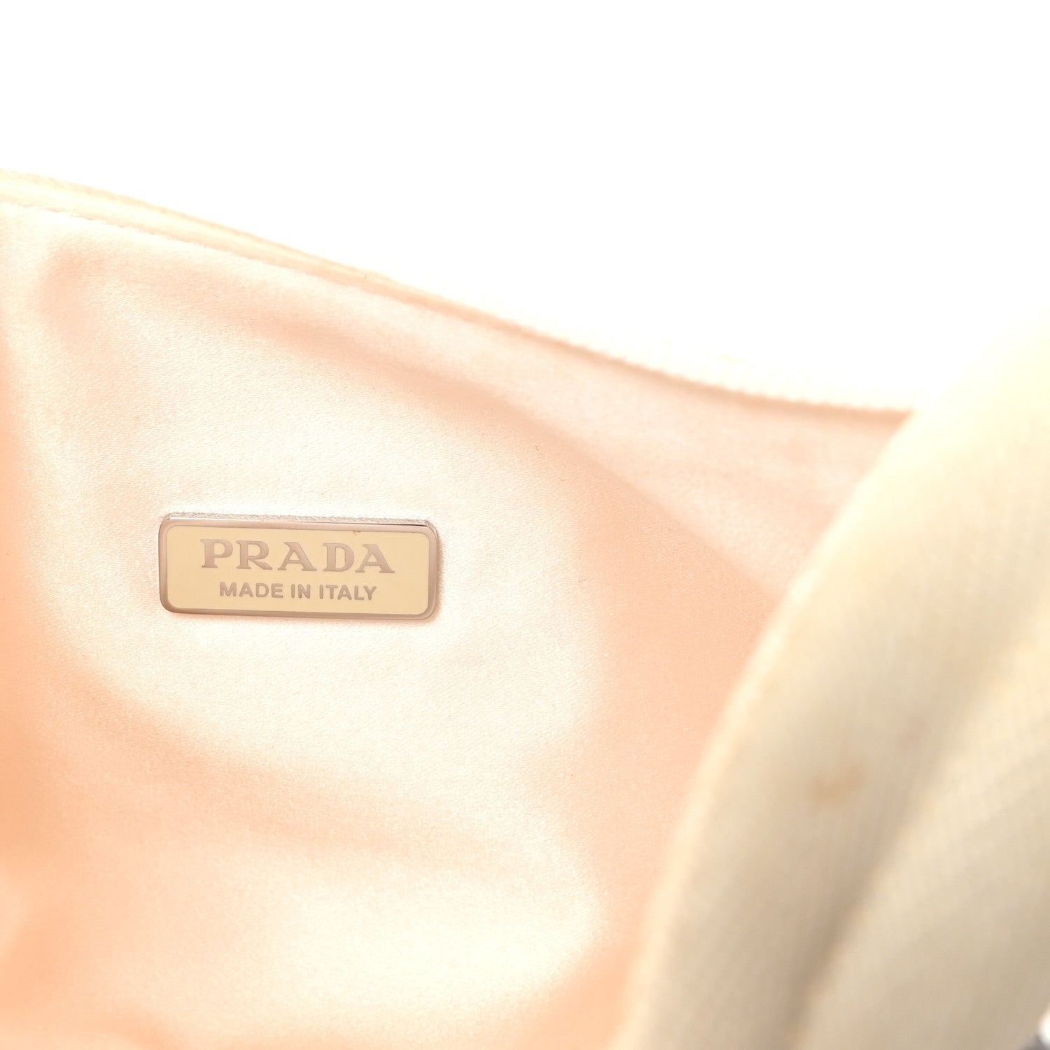 Prada Satin Crystal Mini Re-Edition 2000 Bag White