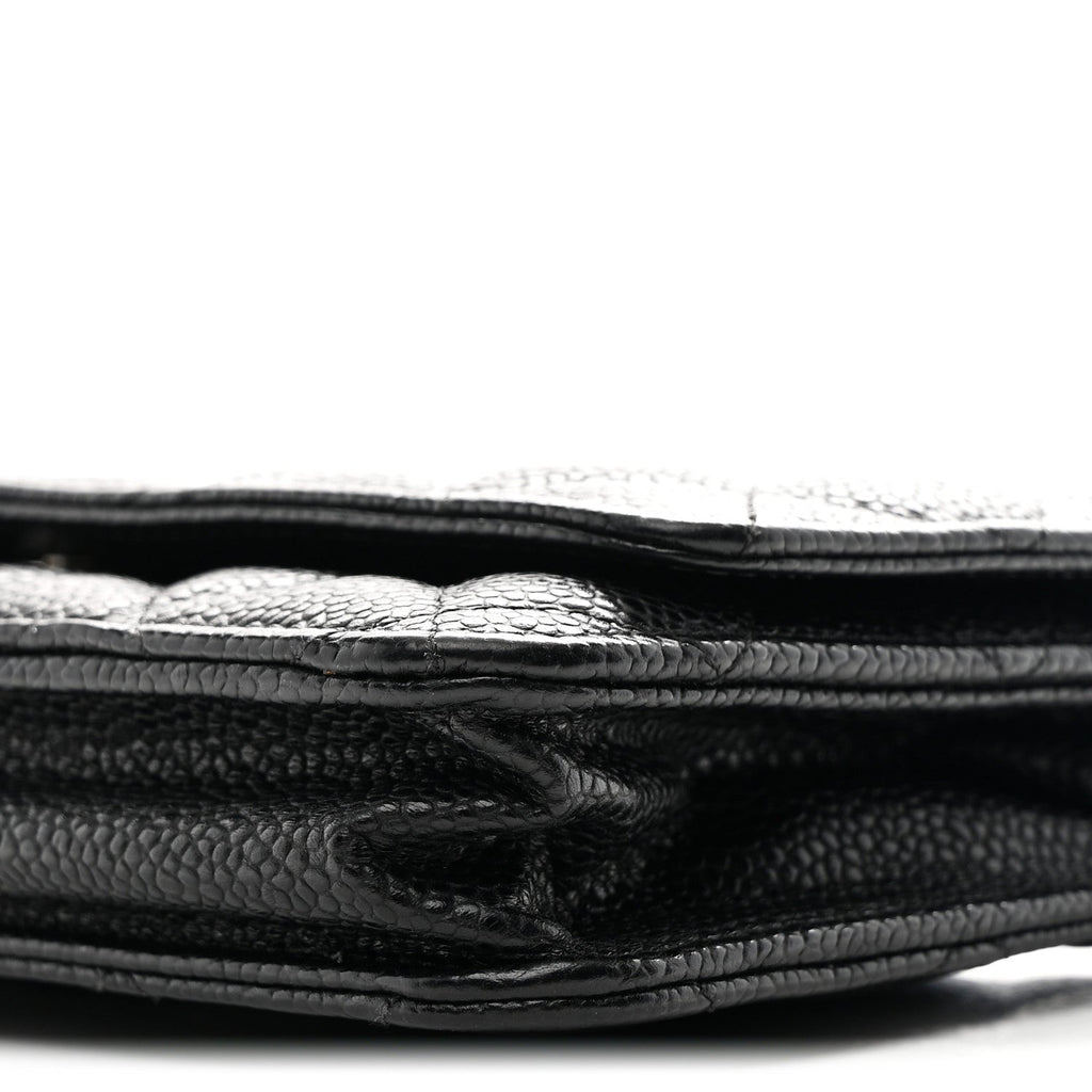 Chanel Caviar Quilted Wallet on Chain WOC Black