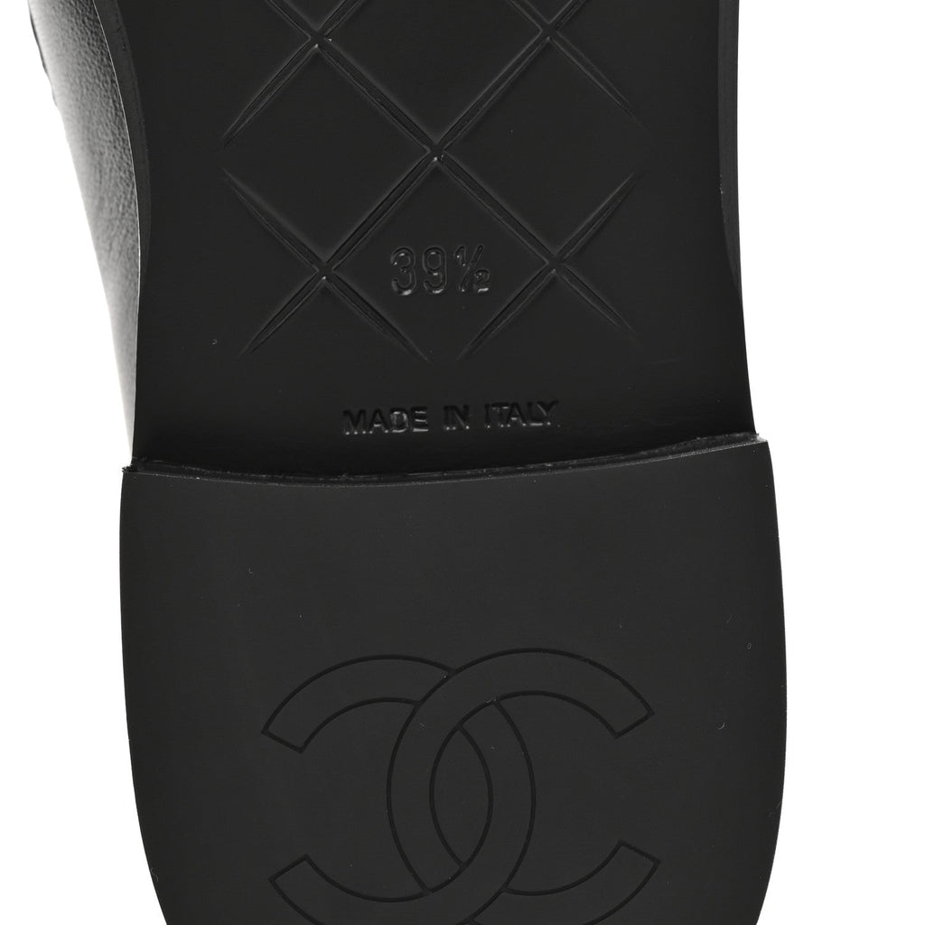 Lambskin Quilted CC Turnlock Loafers 39.5 Black