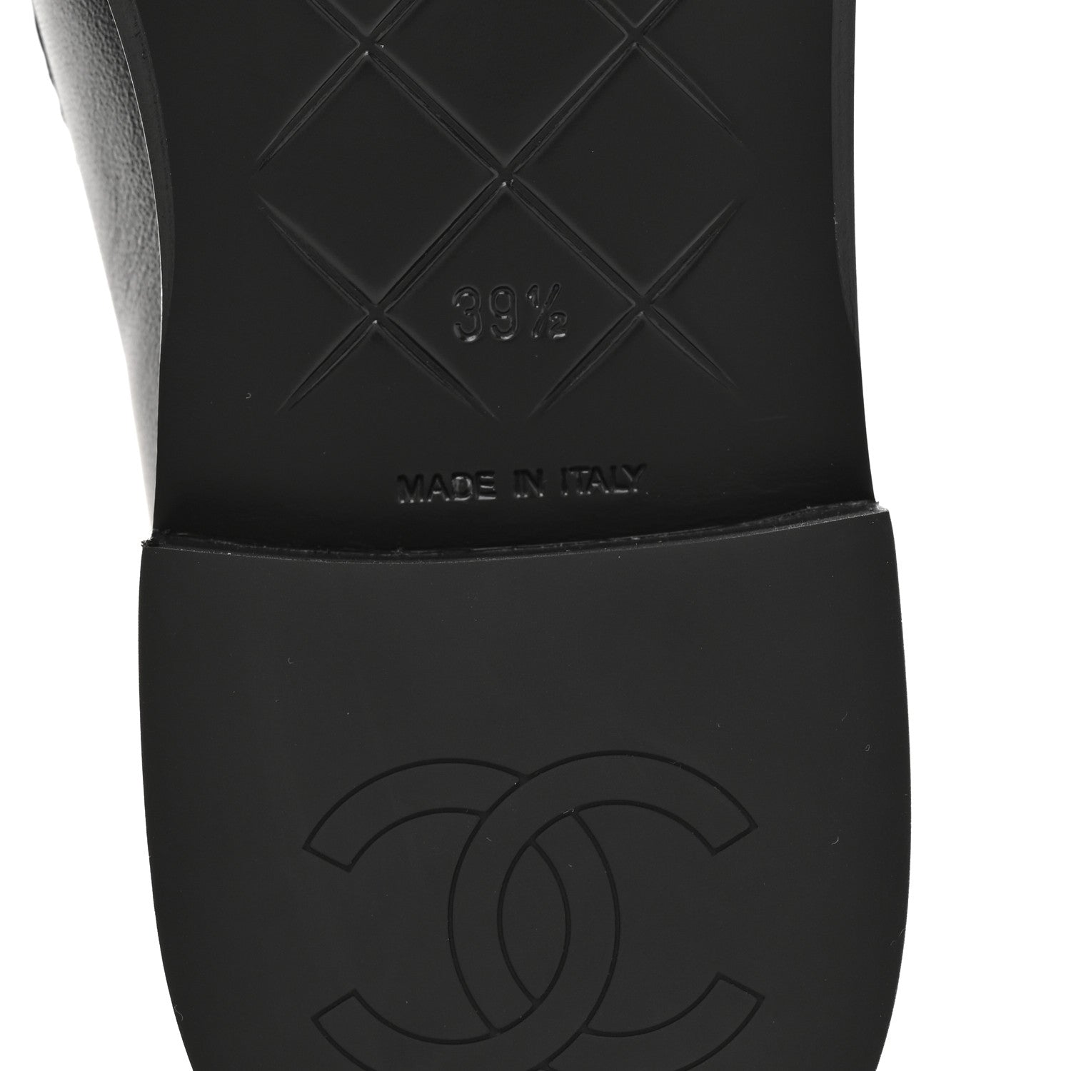 Lambskin Quilted CC Turnlock Loafers 39.5 Black