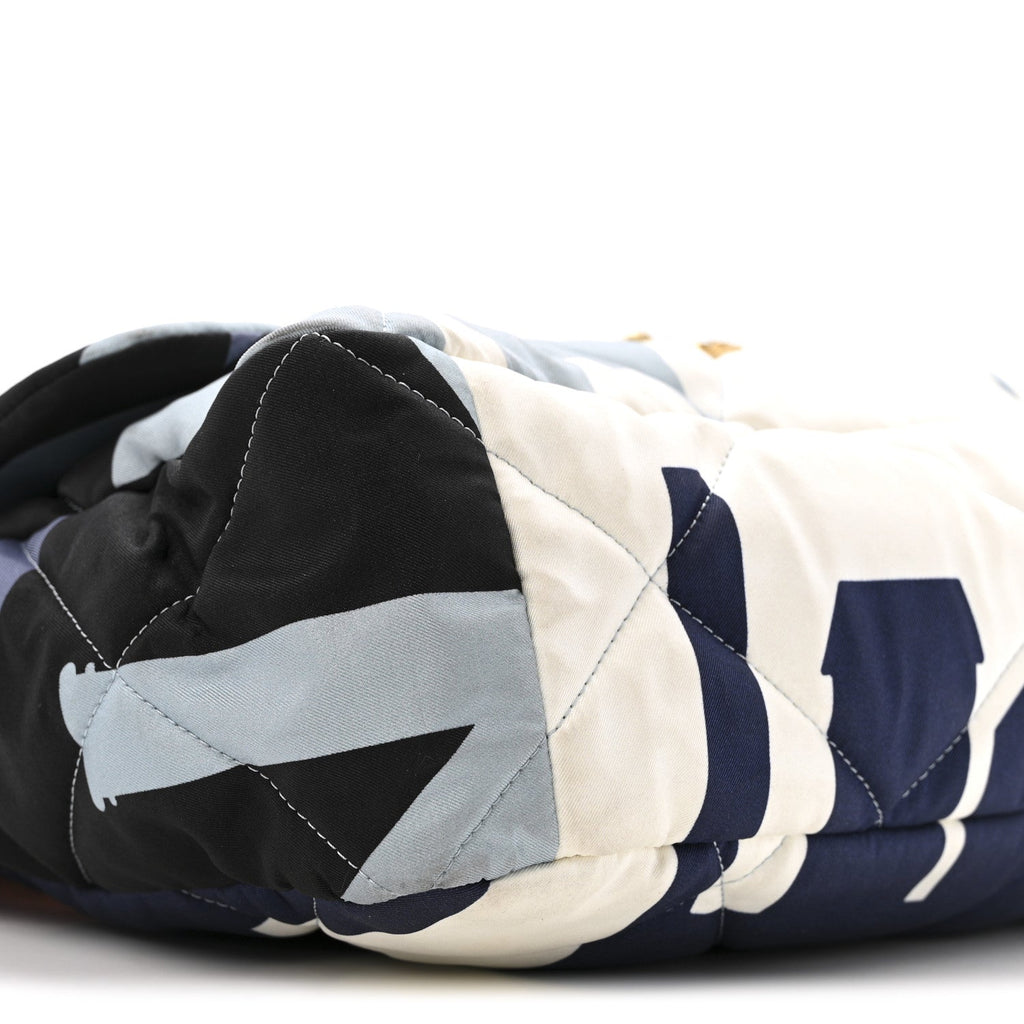 Chanel Silk Maxi Scarf Chanel 19 Flap Black Blue White