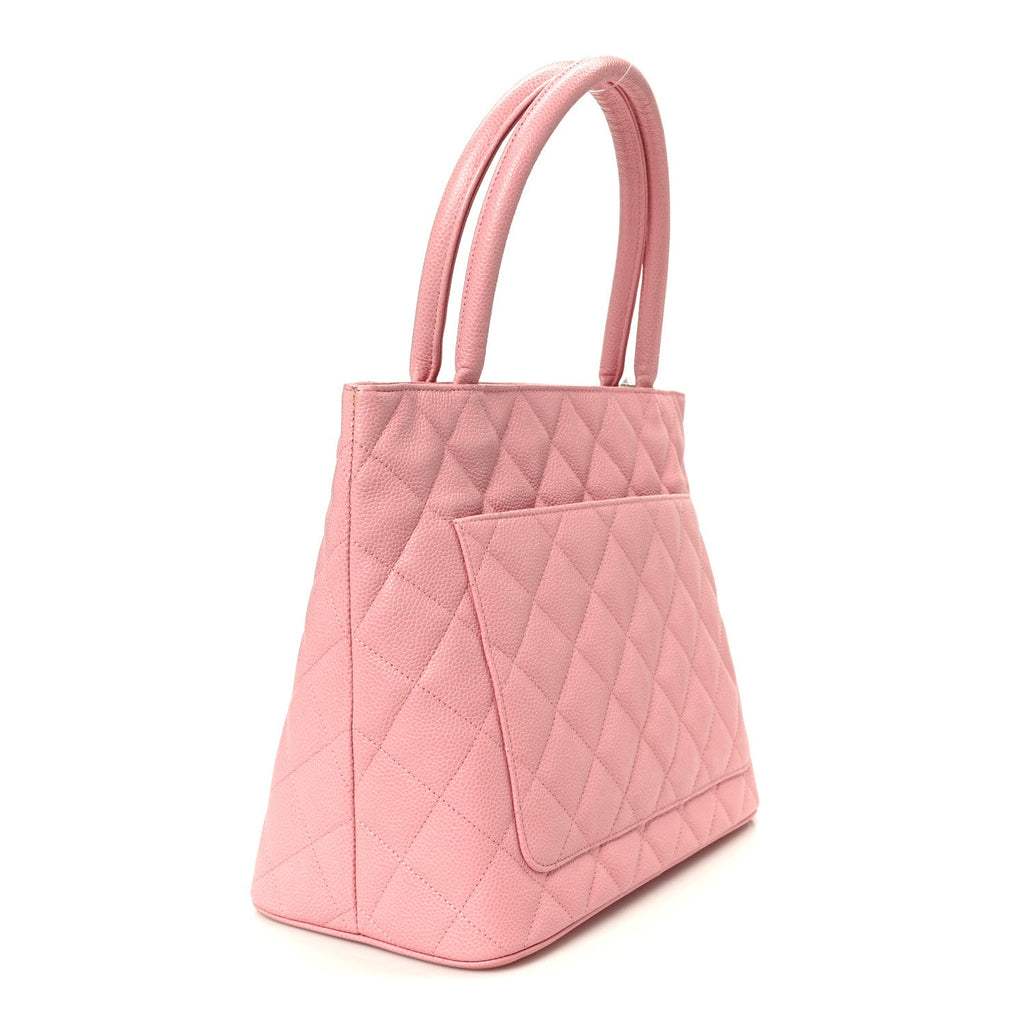 Chanel Caviar Medallion CC Tote Light Pink