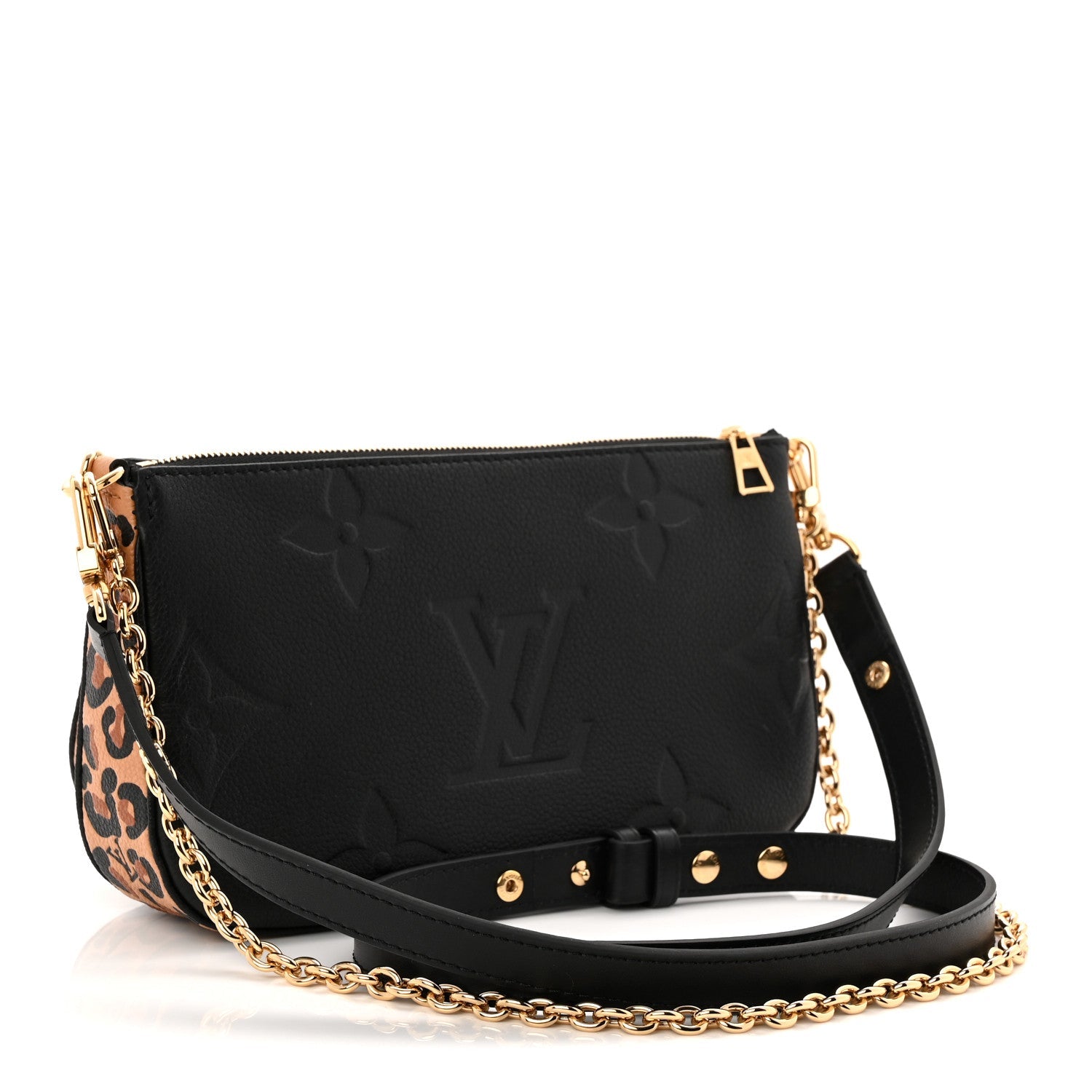 Louis Vuitton Empreinte Monogram Giant Wild At Heart Multi Pochette Accessories Black